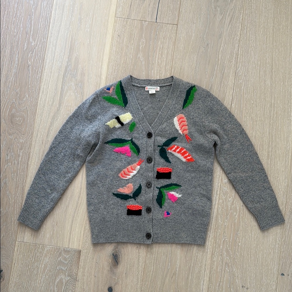 NWOT Sushi Cardigan 🍣 with Embroidery